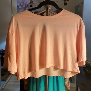 Peach Mid rib essential shirt.